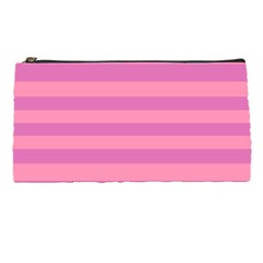 Pink Stripes Striped Design Pattern Pencil Cases by Pakrebo