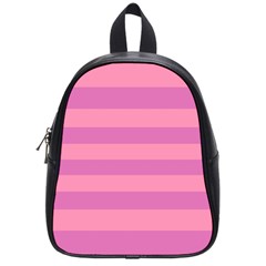 Pink Stripes Striped Design Pattern School Bag (small) by Pakrebo