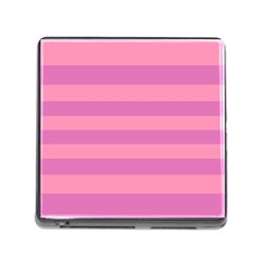 Pink Stripes Striped Design Pattern Memory Card Reader (square 5 Slot) by Pakrebo