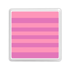 Pink Stripes Striped Design Pattern Memory Card Reader (square) by Pakrebo