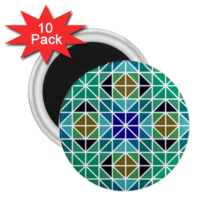 Mosaic Triangle Symmetry 2.25  Magnets (10 pack) 