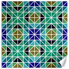 Mosaic Triangle Symmetry Canvas 12  X 12  by Pakrebo