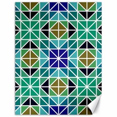 Mosaic Triangle Symmetry Canvas 18  X 24  by Pakrebo