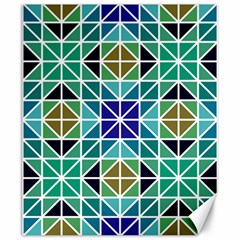 Mosaic Triangle Symmetry Canvas 20  X 24  by Pakrebo