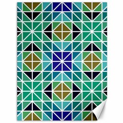 Mosaic Triangle Symmetry Canvas 36  X 48  by Pakrebo