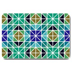 Mosaic Triangle Symmetry Large Doormat  by Pakrebo