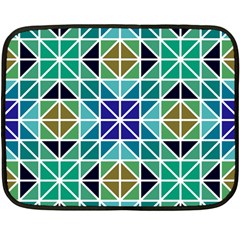 Mosaic Triangle Symmetry Double Sided Fleece Blanket (mini)  by Pakrebo