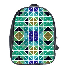 Mosaic Triangle Symmetry School Bag (large) by Pakrebo