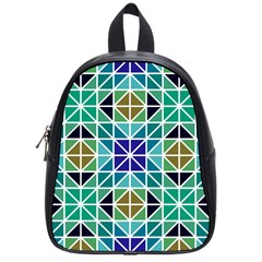 Mosaic Triangle Symmetry School Bag (small) by Pakrebo