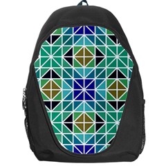 Mosaic Triangle Symmetry Backpack Bag by Pakrebo