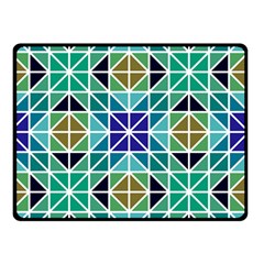 Mosaic Triangle Symmetry Double Sided Fleece Blanket (small)  by Pakrebo