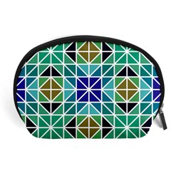 Mosaic Triangle Symmetry Accessory Pouch (large) by Pakrebo