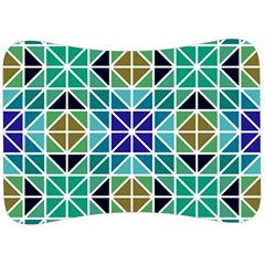 Mosaic Triangle Symmetry Velour Seat Head Rest Cushion by Pakrebo