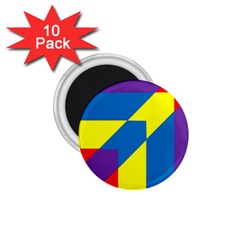 Colorful Red Yellow Blue Purple 1 75  Magnets (10 Pack)  by Pakrebo