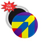 Colorful Red Yellow Blue Purple 2.25  Magnets (100 pack)  Front