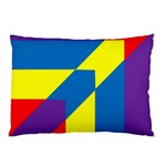 Colorful Red Yellow Blue Purple Pillow Case (Two Sides) Front