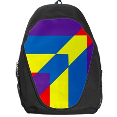 Colorful Red Yellow Blue Purple Backpack Bag by Pakrebo