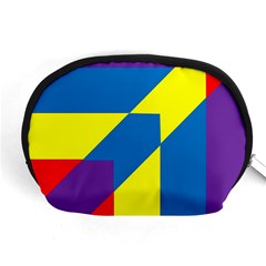 Colorful Red Yellow Blue Purple Accessory Pouch (medium) by Pakrebo