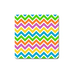 Chevron Pattern Design Texture Square Magnet by Pakrebo