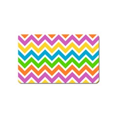 Chevron Pattern Design Texture Magnet (name Card) by Pakrebo