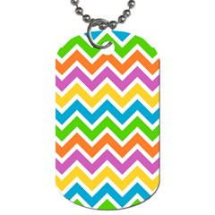 Chevron Pattern Design Texture Dog Tag (one Side) by Pakrebo