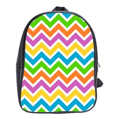 Chevron Pattern Design Texture School Bag (large) by Pakrebo