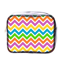 Chevron Pattern Design Texture Mini Toiletries Bag (one Side) by Pakrebo