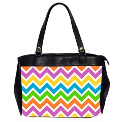 Chevron Pattern Design Texture Oversize Office Handbag (2 Sides) by Pakrebo