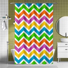 Chevron Pattern Design Texture Shower Curtain 48  X 72  (small)  by Pakrebo