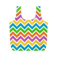 Chevron Pattern Design Texture Full Print Recycle Bag (m) by Pakrebo