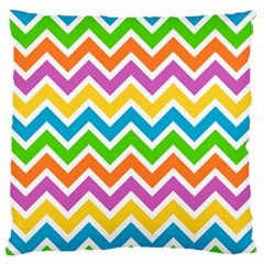 Chevron Pattern Design Texture Large Flano Cushion Case (one Side) by Pakrebo