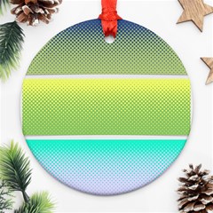 Pattern Banner Background Dot Set Ornament (round) by Pakrebo