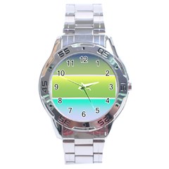 Pattern Banner Background Dot Set Stainless Steel Analogue Watch by Pakrebo