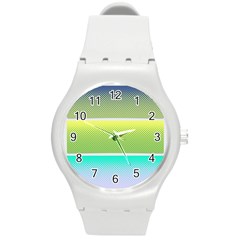 Pattern Banner Background Dot Set Round Plastic Sport Watch (m) by Pakrebo