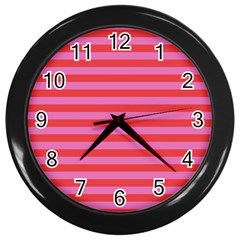 Stripes Striped Design Pattern Wall Clock (black) by Pakrebo