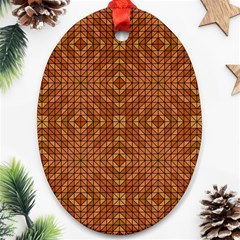 Mosaic Triangle Symmetry Ornament (oval) by Pakrebo