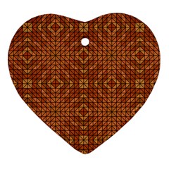 Mosaic Triangle Symmetry Heart Ornament (two Sides) by Pakrebo