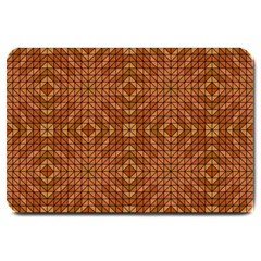 Mosaic Triangle Symmetry Large Doormat  by Pakrebo