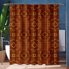 Mosaic Triangle Symmetry Shower Curtain 60  X 72  (medium)  by Pakrebo