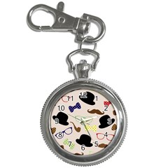 Moustache Hat Bowler Bowler Hat Key Chain Watches by Pakrebo