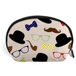 Moustache Hat Bowler Bowler Hat Accessory Pouch (Large) Front