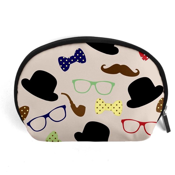 Moustache Hat Bowler Bowler Hat Accessory Pouch (Large)