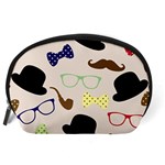 Moustache Hat Bowler Bowler Hat Accessory Pouch (Large) Back