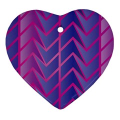 Geometric Background Abstract Heart Ornament (two Sides) by Pakrebo