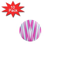 Geometric 3d Design Pattern Pink 1  Mini Magnet (10 Pack)  by Pakrebo