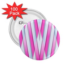 Geometric 3d Design Pattern Pink 2 25  Buttons (100 Pack)  by Pakrebo