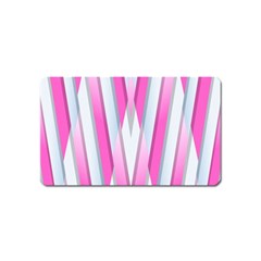 Geometric 3d Design Pattern Pink Magnet (name Card) by Pakrebo