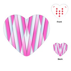 Geometric 3d Design Pattern Pink Playing Cards (heart) by Pakrebo