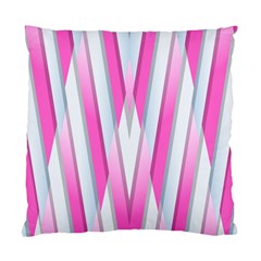 Geometric 3d Design Pattern Pink Standard Cushion Case (one Side) by Pakrebo