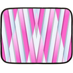 Geometric 3d Design Pattern Pink Fleece Blanket (mini) by Pakrebo